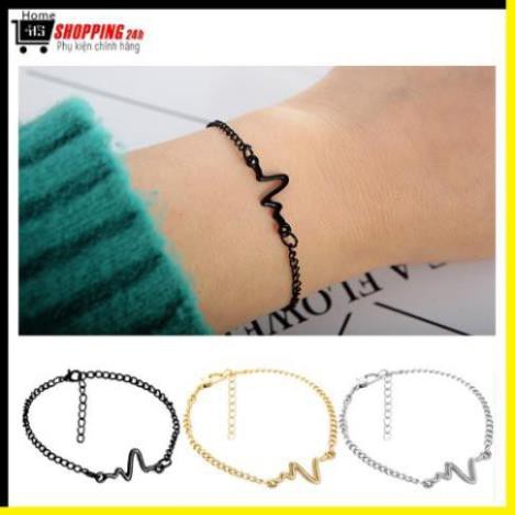 Lắc Tay Họa Tiết Nhịp Tim - Vòng Đeo Tay Thời Trang