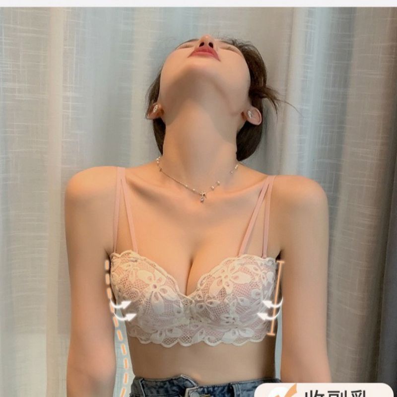 Áo lót ren cúp ngang đệm bàn tay nâng ngực CHUNCHUN M22, Áo ngực nữ không gọng