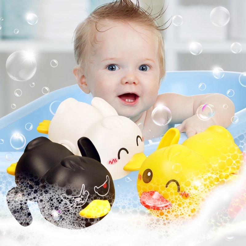 Vịt Bơi Thả Bồn Tắm Vặn Cót Đồ Chơi Nhà Tắm Vịt con Bơi Lội Cho Bé - BỐ KHỦNG LONG