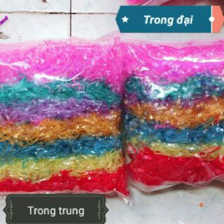 Sỉ 1kg thun cột tóc (màu/nhũ/trong/đen/sọc)