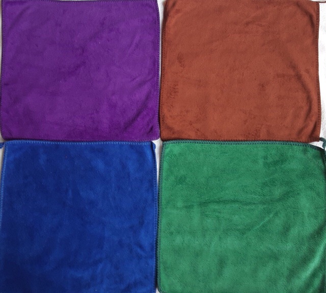 {Sỉ = lẻ} 10 Khăn mặt vuông có móc treo 30x30cm