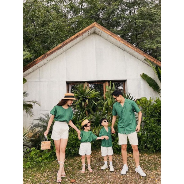 set xanh-trắng du lịch cho cả nhà