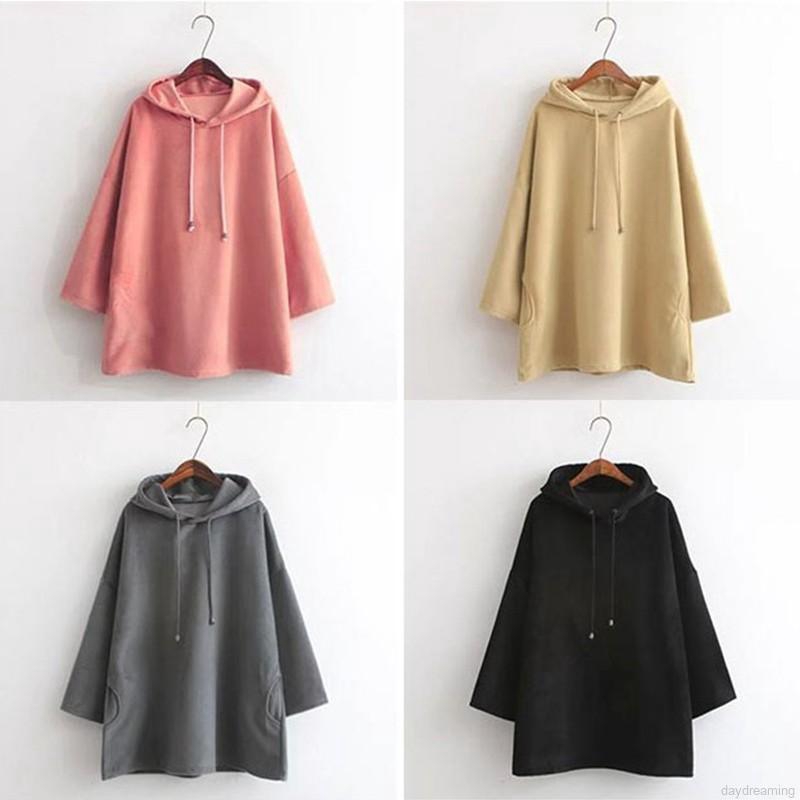 Áo hoodie nữ tay dài kiểu dáng thời trang trẻ trung