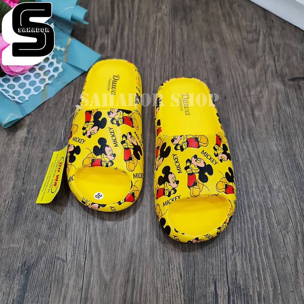 Dép nữ quai ngang bánh mì đúc nguyên khôi hình chuột mickey tuyệt đẹp BM097-7