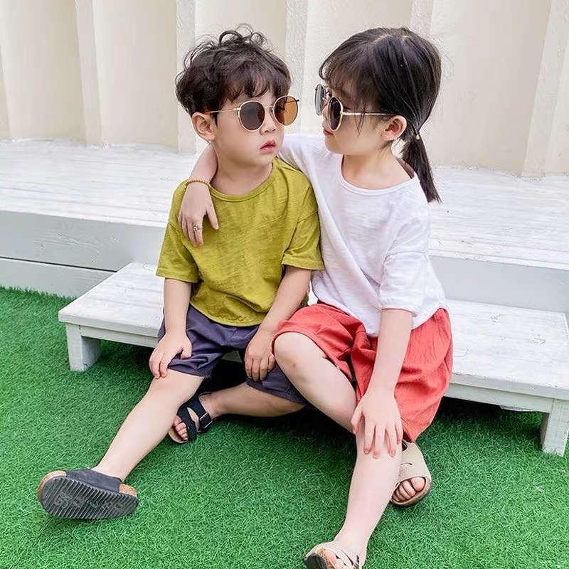 Bộ quần áo trẻ em bộ đũi cho bé (8-19kg) Củ khoai tây shop chất vải đũi thoáng mát mặc mùa hè cho bé siêu đáng yêu