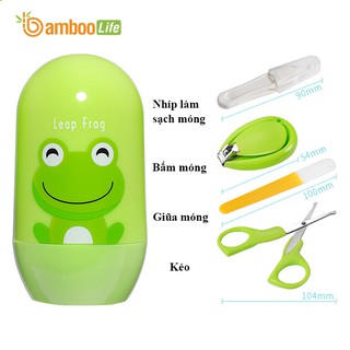 Bấm móng tay cho bé Bamboo Life bộ cắt móng chân cao cấp 4 chi tiết an toàn, chống chảy máu, đa năng trẻ em