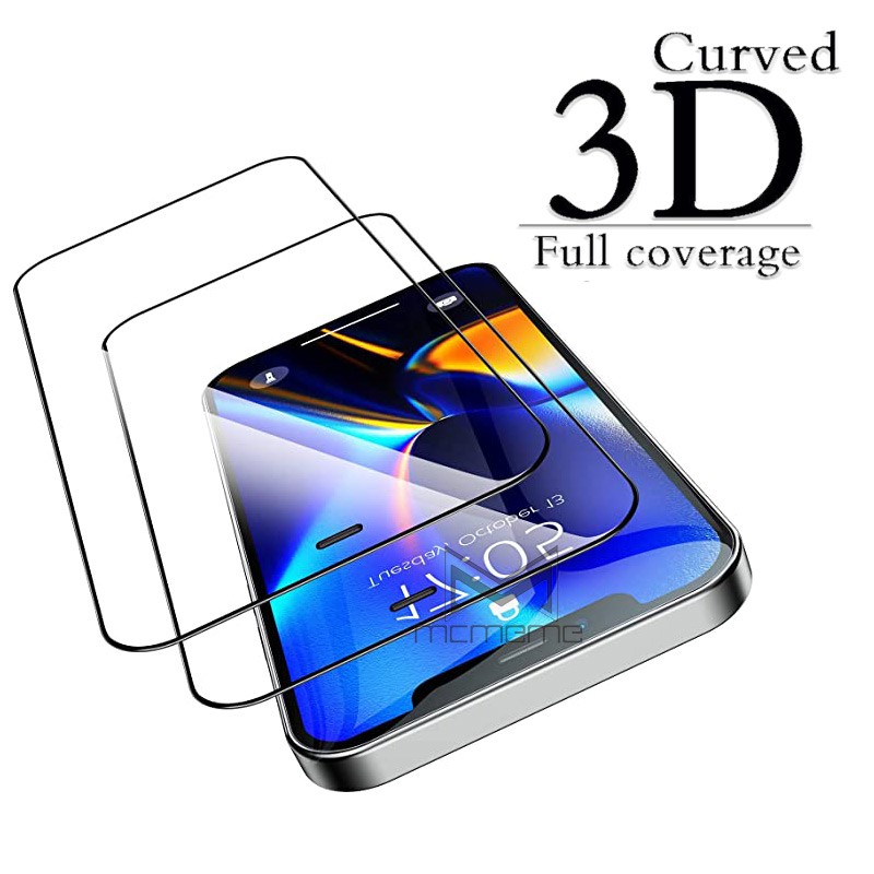 Kính cường lực toàn màn hình cong 3D dành cho iPhone 11 Pro 7 8 6 6S Plus X XR XS Max SE 2020