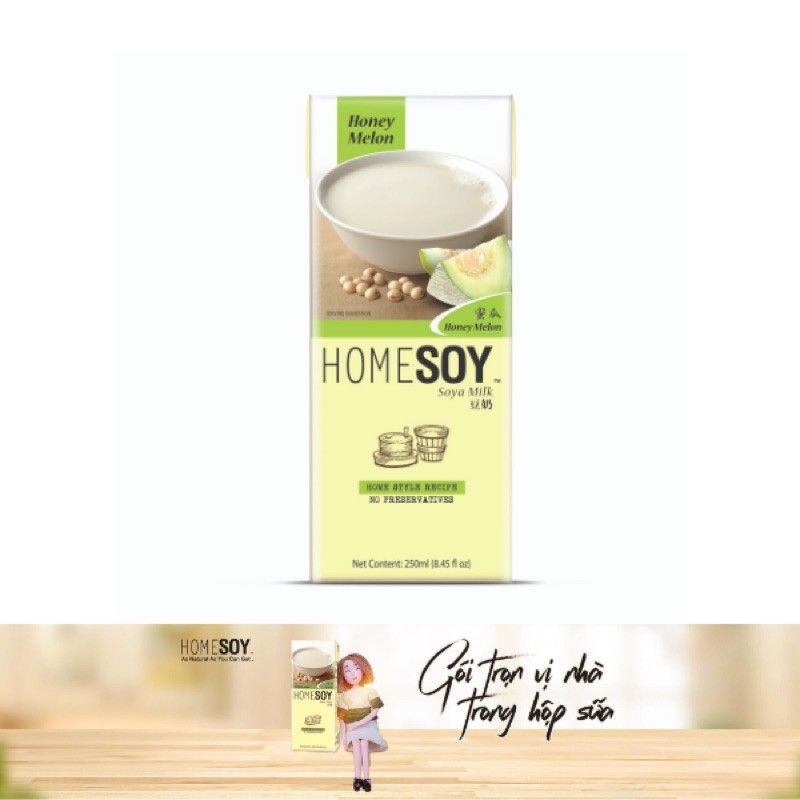 1 THÙNG SỮA ĐẬU NÀNH HOMESOY VỊ DƯA LƯỚI 250mlx 24 hộp