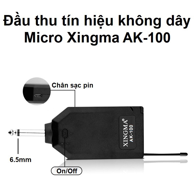 [Mã ELHACE giảm 4% đơn 300K] Bộ 2 micro karaoke không dây thế hệ mới Xingma AK-100