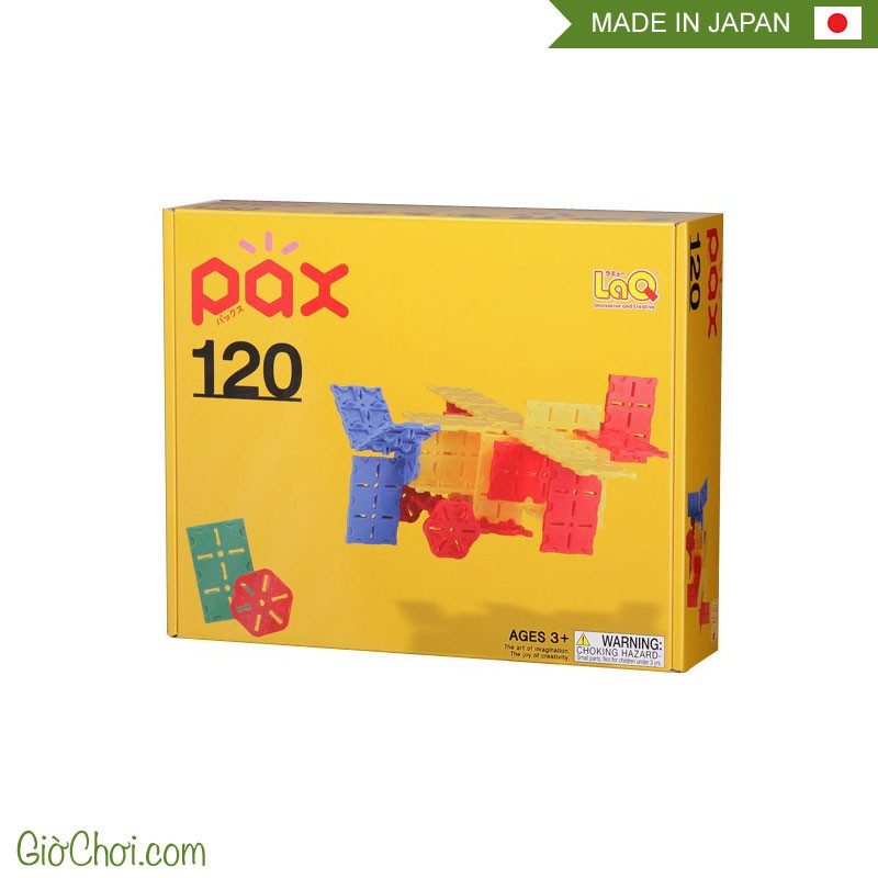 Bộ lắp ráp sáng tạo LaQ PAX 120 cho bé từ 3 tuổi trở lên (120 miếng ghép to)