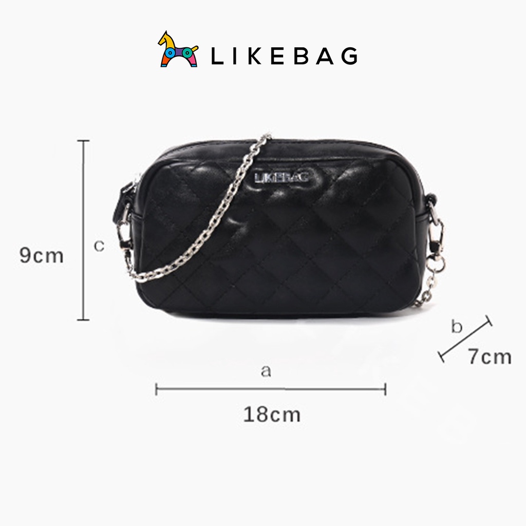 Túi nữ đeo chéo vai dây xích LIKEBAG chất da PU cao cấp chuẩn form 218XK0918 - LIBAGI
