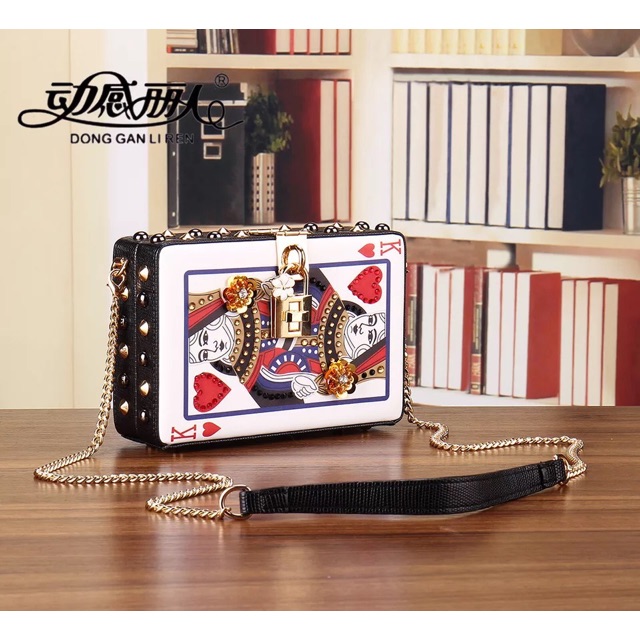 Túi xách nữ D&G hình lá bài