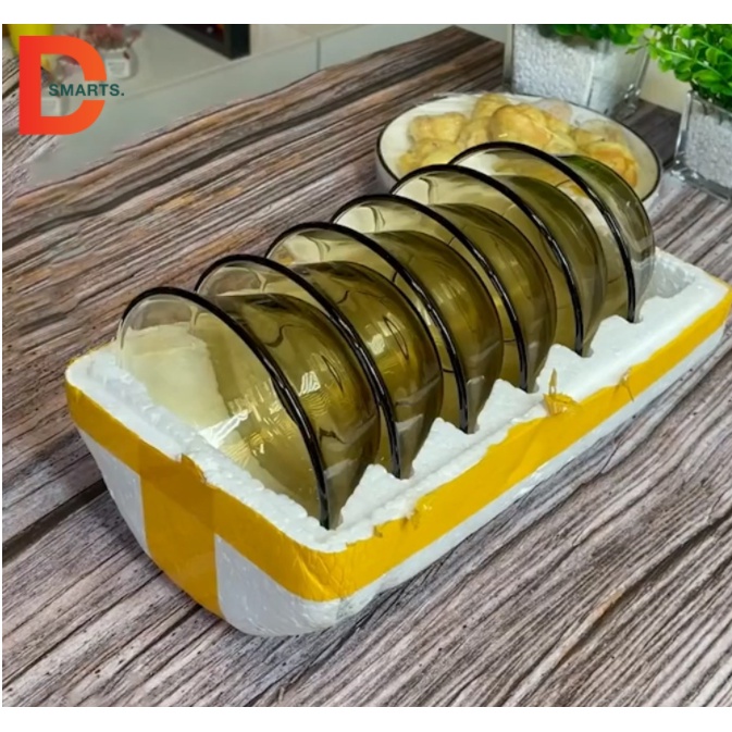PVN33106 BỘ 6 BÁT THIẾT KẾ TRONG SUỐT MÀU HỔ PHÁCH ĐẸP MÊ LY .