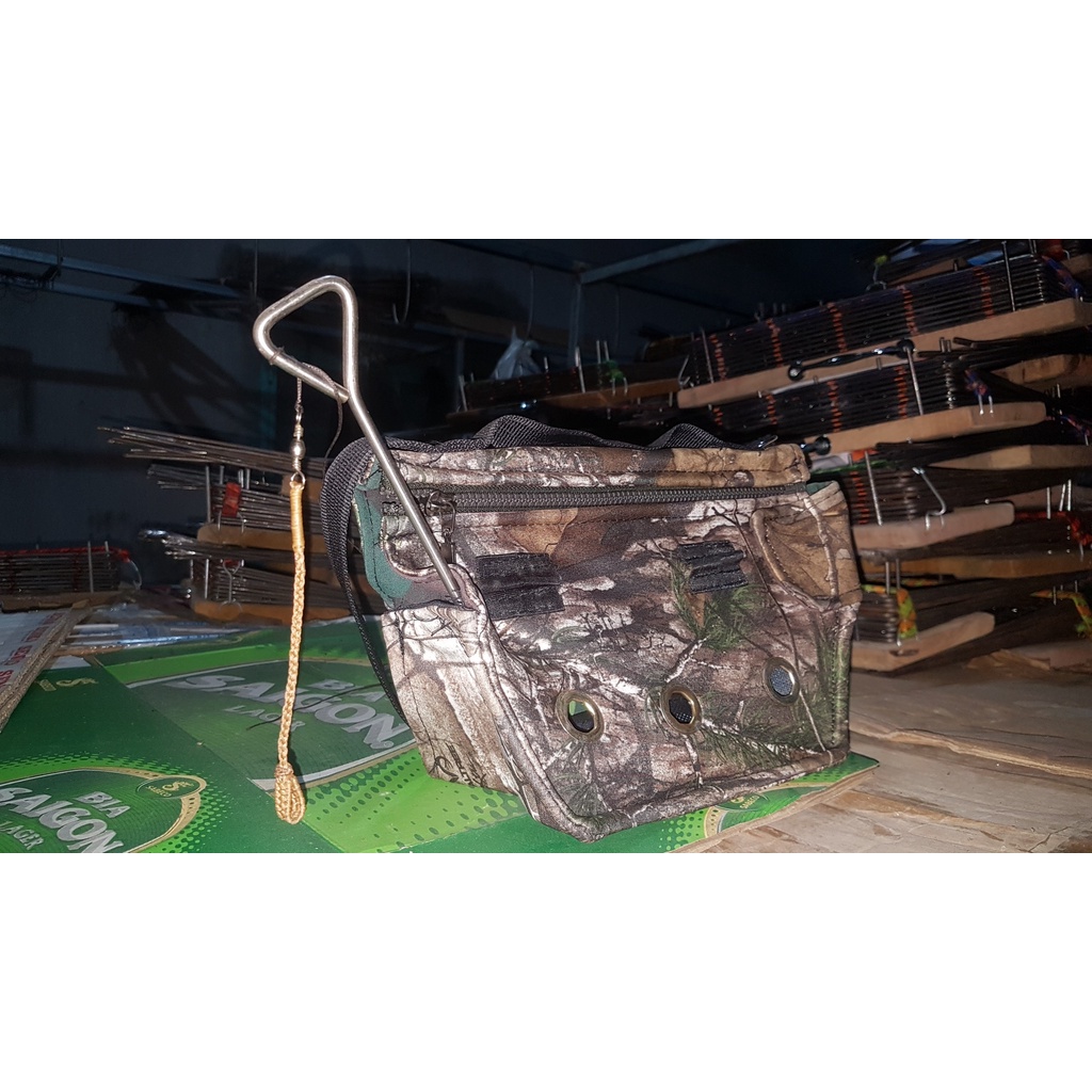 Combo Túi Gà mồi + xích chân gà - Tặng Kèm : túi bổi - cọc xích chân gà