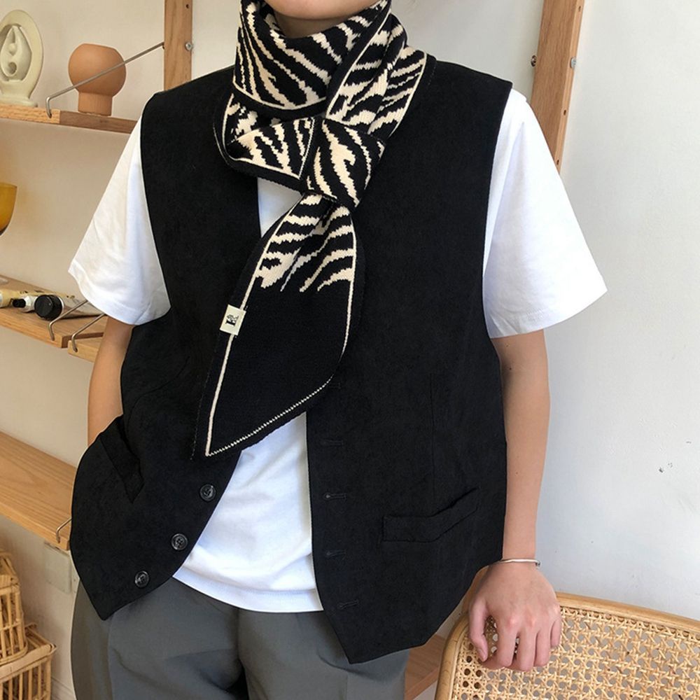 Khăn choàng cổ len cashmere nhiều họa tiết tùy chọn thời trang thu đông Hàn Quốc cho nữ