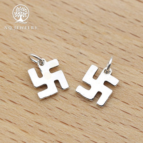 Charm bạc hình chữ phạn treo - NQ Jewelry