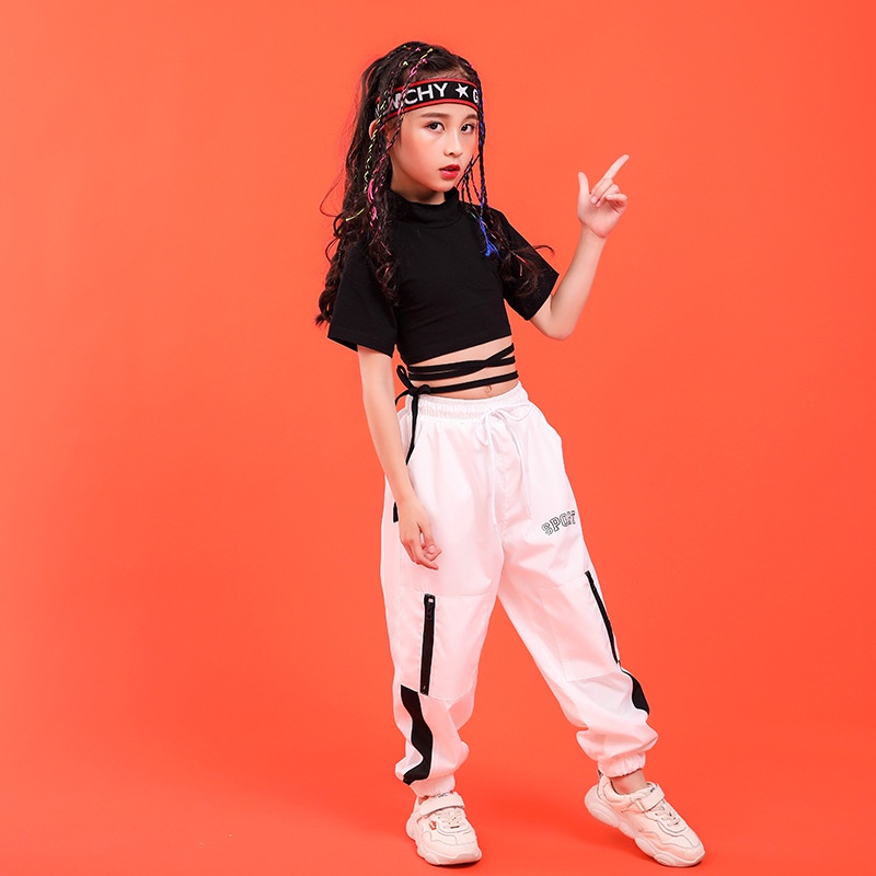 Bộ Trang Phục Nhảy Hip-Hop Jazz Phong Cách Hàn Quốc Cho Bé Gái Phiên Bản Mới. A3