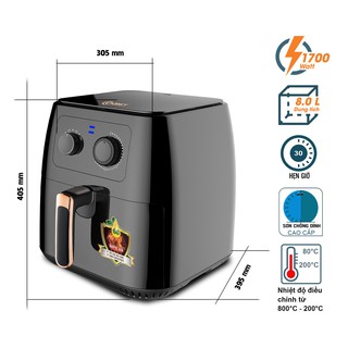 Nồi Chiên Không Dầu Comet CM6856 8L