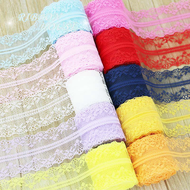 Cuộn Dây Ruy Băng Ren 10 Yard/40Mm Dùng Để Trang Trí