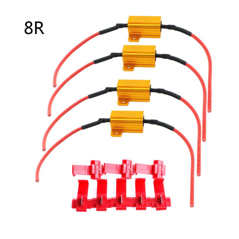 Set 4 Điện Trở Tải 25W 6 / 8 / 10 / 25 Chuyên Dụng Cho Đèn Xi Nhan Xe Hơi