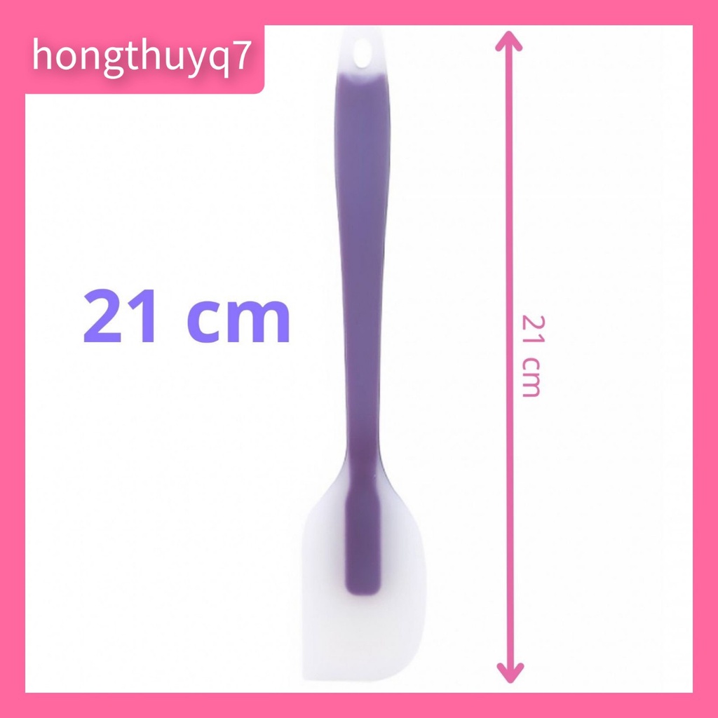 Cây vét bột Spatula bằng Silicone, dụng cụ phới trộn bột các màu (21/28cm)