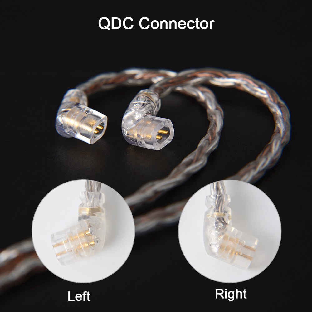 Dây cáp nối tai nghe bằng đồng mạ bạc 16 lõi 3.5 / 2.5 / 4.4mm Mmcx / 2pin / Qdc / Nx7 tiện dụng