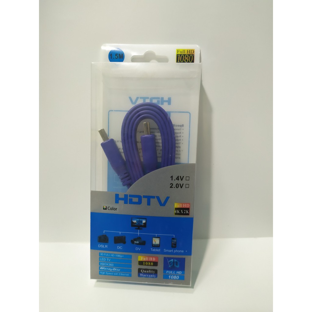 Dây cáp HDMI dẹp chuẩn 1080p 3D 4K