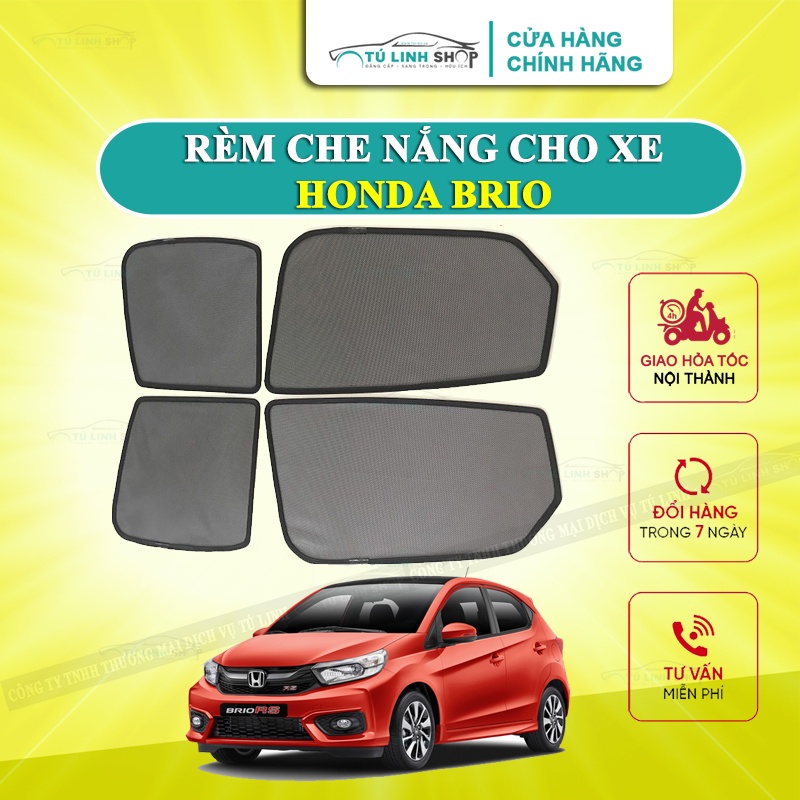 Rèm che nắng nam châm cho xe Honda Brio, bộ 4 tấm cho 4 cửa, hàng loại 1 cao cấp nhất, vừa khít kính