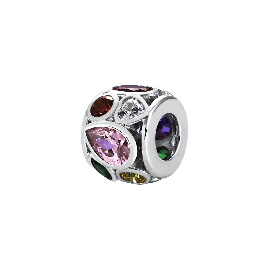Charm bạc đá đủ màu - CA000382