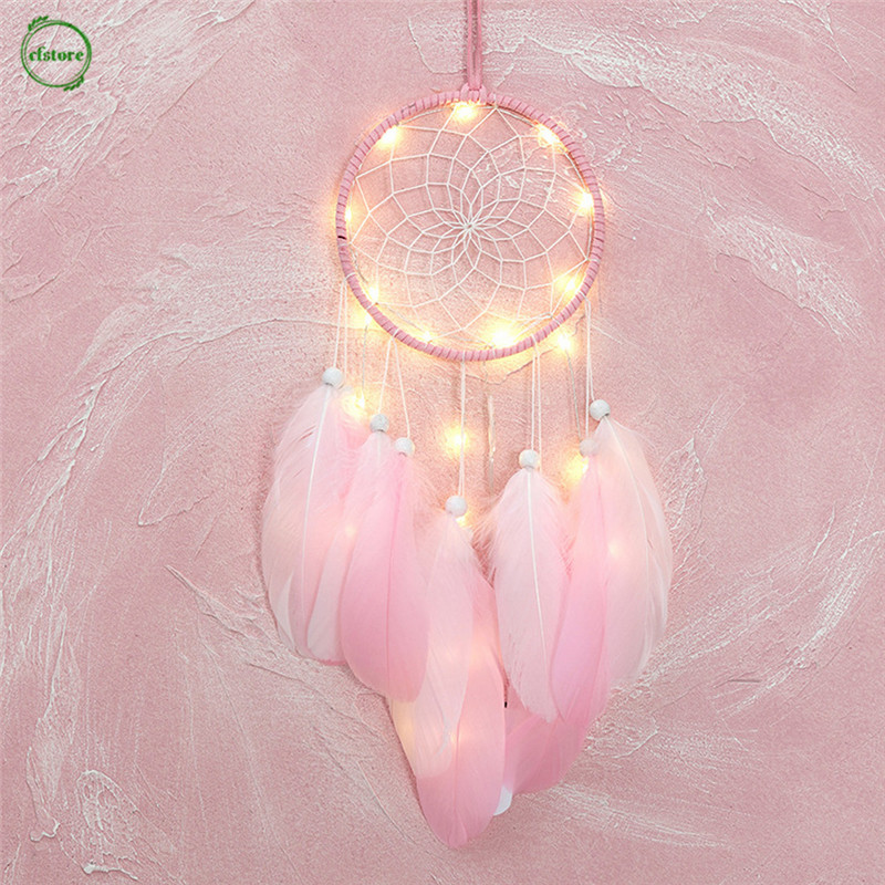 Dream Catcher có đèn LED phong cách ngọt ngào dành cho trang trí