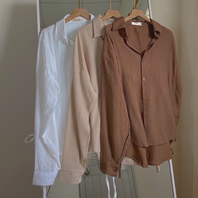 ÁO SƠ MI KHOEN EO RÚT DÂY