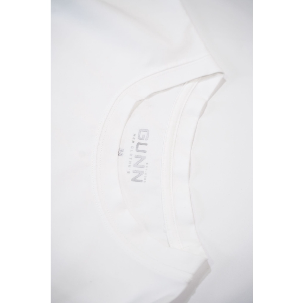 Áo Thun Trơn Basic Cổ Tròn Cotton 4 Chiều Cao Cấp, Co Giãn, Thoáng Mát, Thấm Hút Mồ Hôi - TRẮNG - GUNN T-SHIRT