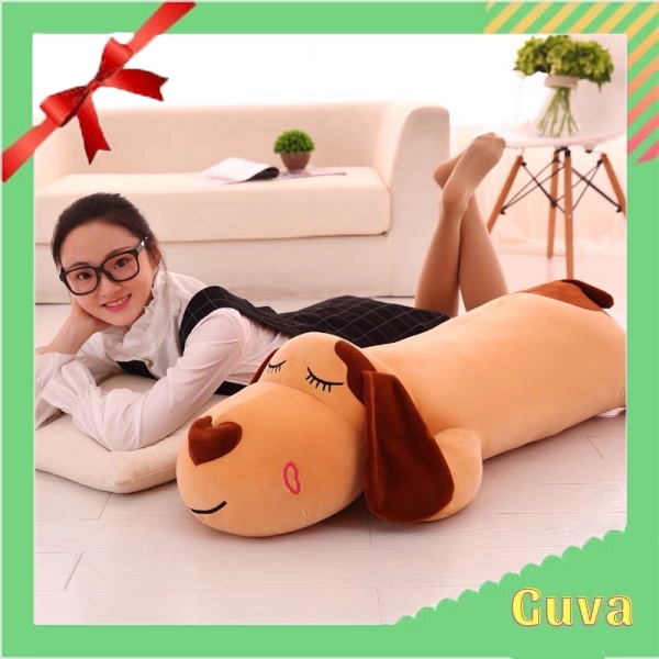 ` Gối ôm Gấu bông chó Husky chất liệu bông cao cấp đủ size 70cm, 90cm, 1m15cm VG652