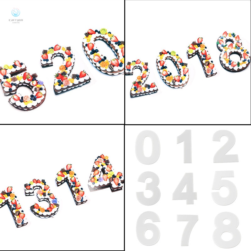 Bộ Khuôn Làm Bánh Hình Chữ Số Bằng Pet Độc Đáo Diy