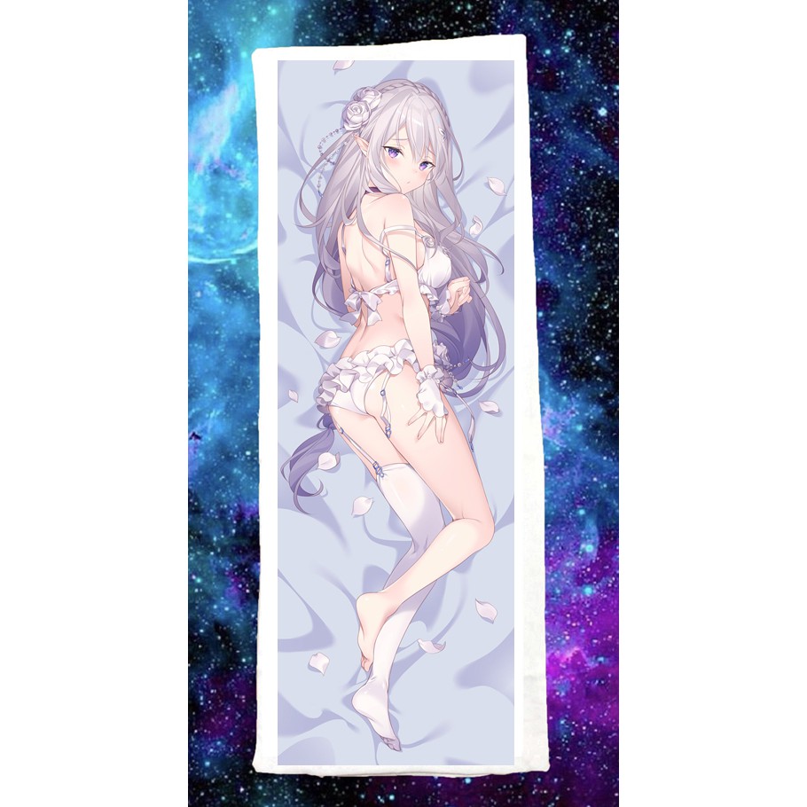Gối ôm dài Emilia Re:zero dài 1mx40cm có bông