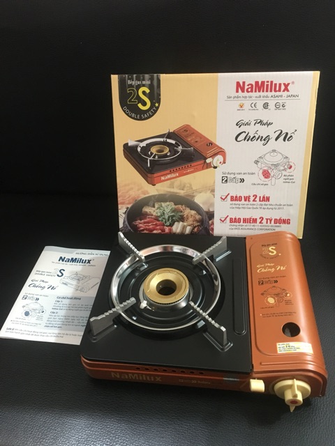 Bếp gas mini Namilux NA-194PF dòng 2S an toàn gấp đôi