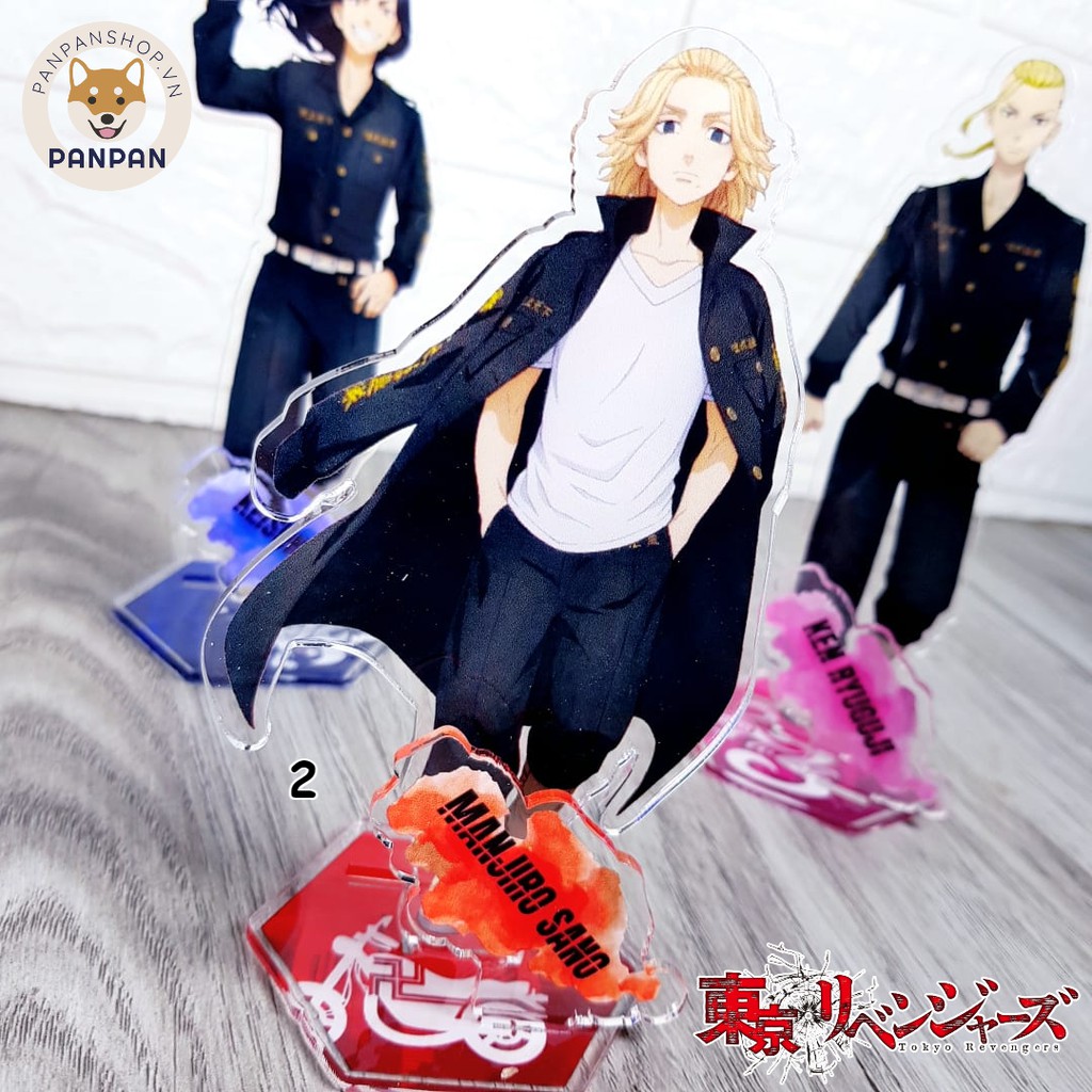 Mô Hình Standee acrylic Anime Tokyo Revengers đồng phục kèm bảng tên - 6 nhân vật (15cm)