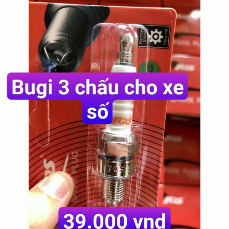 Bugi 3 chấu nhập khẩu hàng TQS cho xe số và tay ga, Bugi 3 chấu nhập khẩu hàng TQS