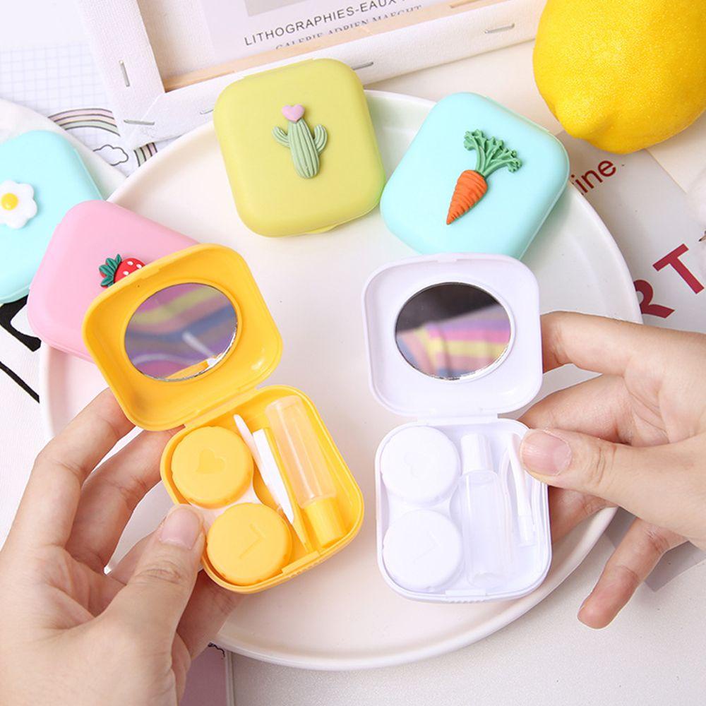Hộp Đựng Kính Áp Tròng Kèm Gương Hình Trái Cây Dễ Thương Ốp