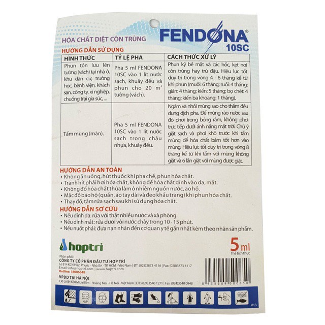 [SIEURE] Fendona 10sc 5ml hàng đẹp, phân phối chuyên nghiệp.