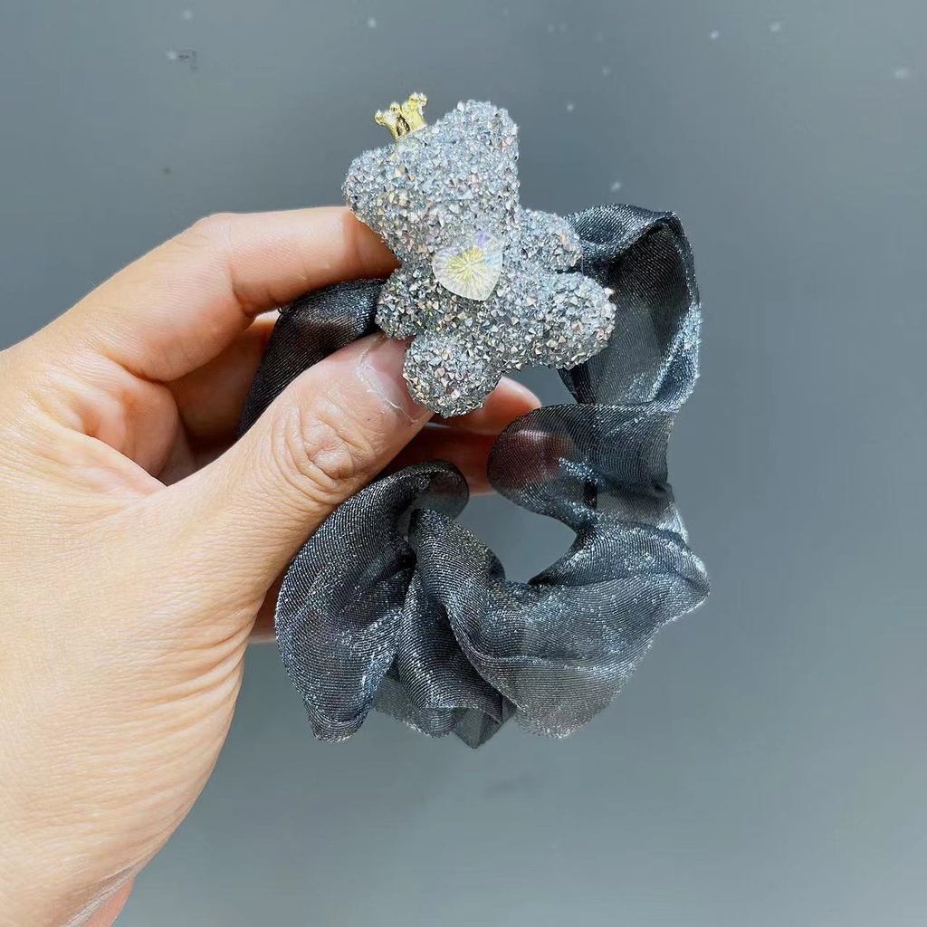 Dây Buộc Tóc Co Giãn Hình Vương Miện Đính Đá Sang Trọng 2022