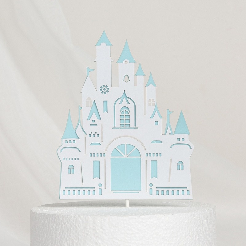 Que Cắm Trang Trí Bánh Kem Hình Lâu Đài Năm Mới / Giáng Sinh / Sinh Nhật