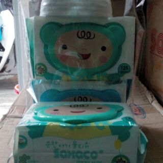 COMBO 5 GÓI KHĂN ƯỚT SAHACO 125gr ( không mùi )