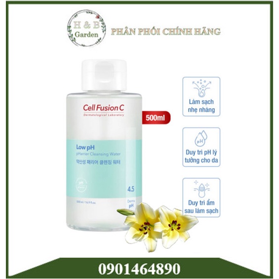 Nước rửa mặt làm sạch an toàn Cell Fusion C  Low pH pHarrier Cleansing Water