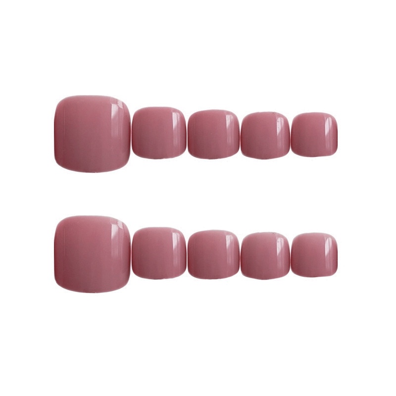 set 24 móng chân hồng vỏ đỗ cá tính sang chảnh Jojo móng giả nailbox móng úp rẻ đẹp thời trang tự làm tại nhà