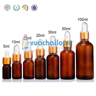 Bộ 10 chai thuỷ tinh nắp bóp giọt 10ml