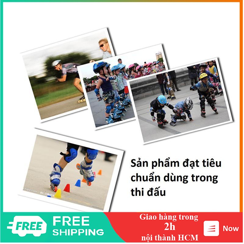 Giày trượt patin trẻ em có bánh xe phát sáng và tặng kèm đồ bảo hộ cao cấp - TE0394