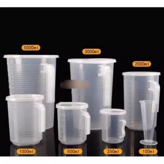 Ca đong chia vạch có nắp đậy, bình nhựa định lượng 2L, 5L, 3.5L - dụng cụ pha chế quầy bar