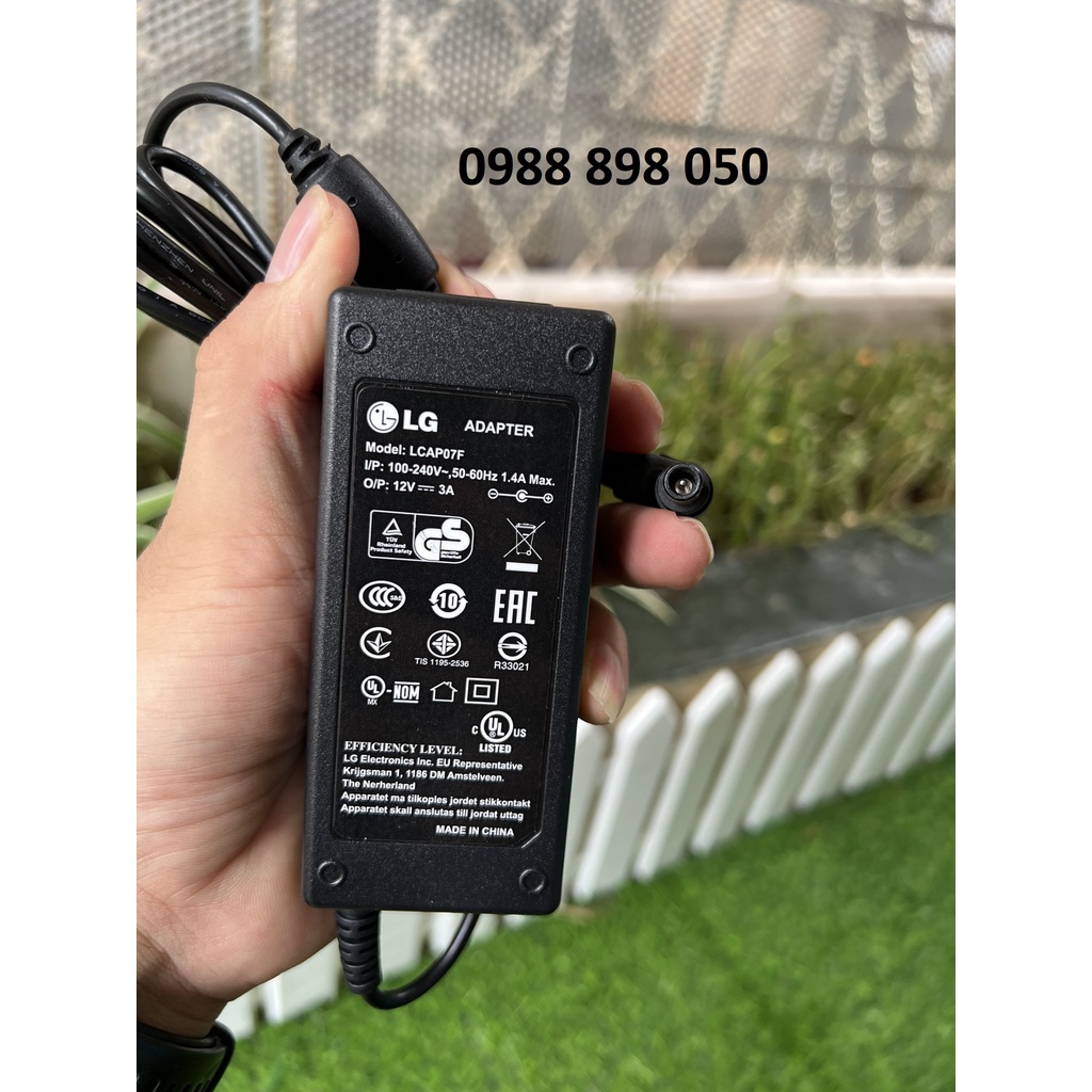 adapter nguồn 12v 3a LG cho màn hình máy tính
