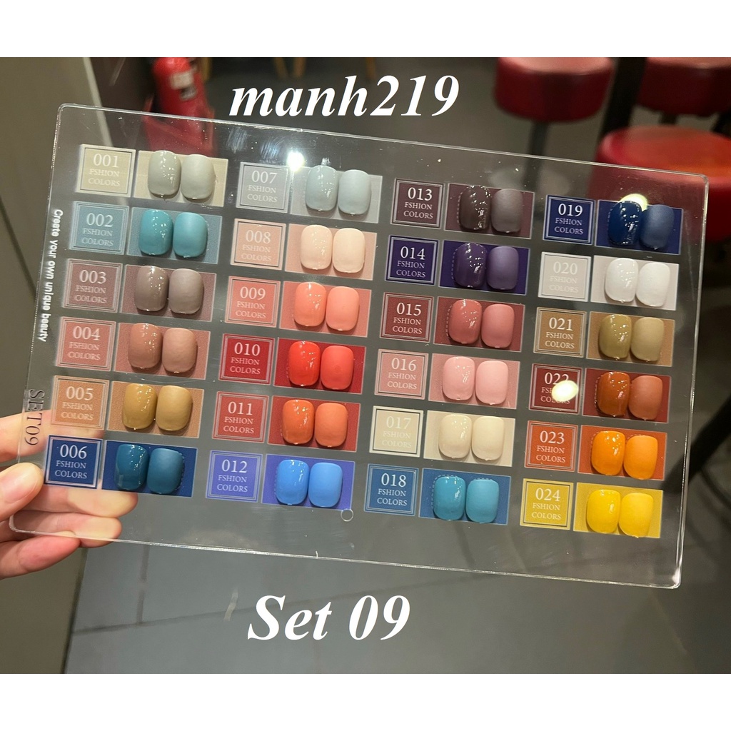 Set sơn gel TAO 24 màu Set 09 ( TẶNG BẢNG MÀU ) Full Hộp - manh219